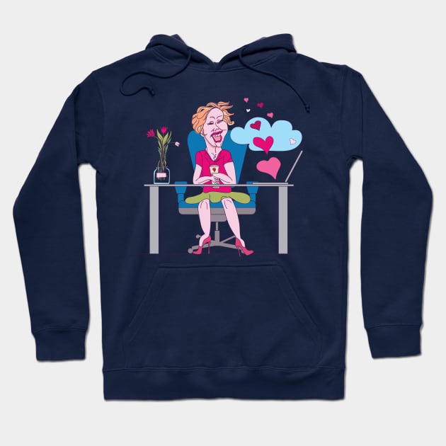 Online dating Hoodie by IngaDesign